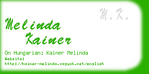 melinda kainer business card